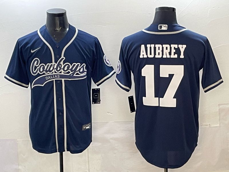 Men 2025 Dallas Cowboys #17 Aubrey blue Joint Name Nike Limited NFL Jersey style 021